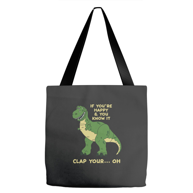 Clap Your Hands Dinosaur Tote Bags | Artistshot