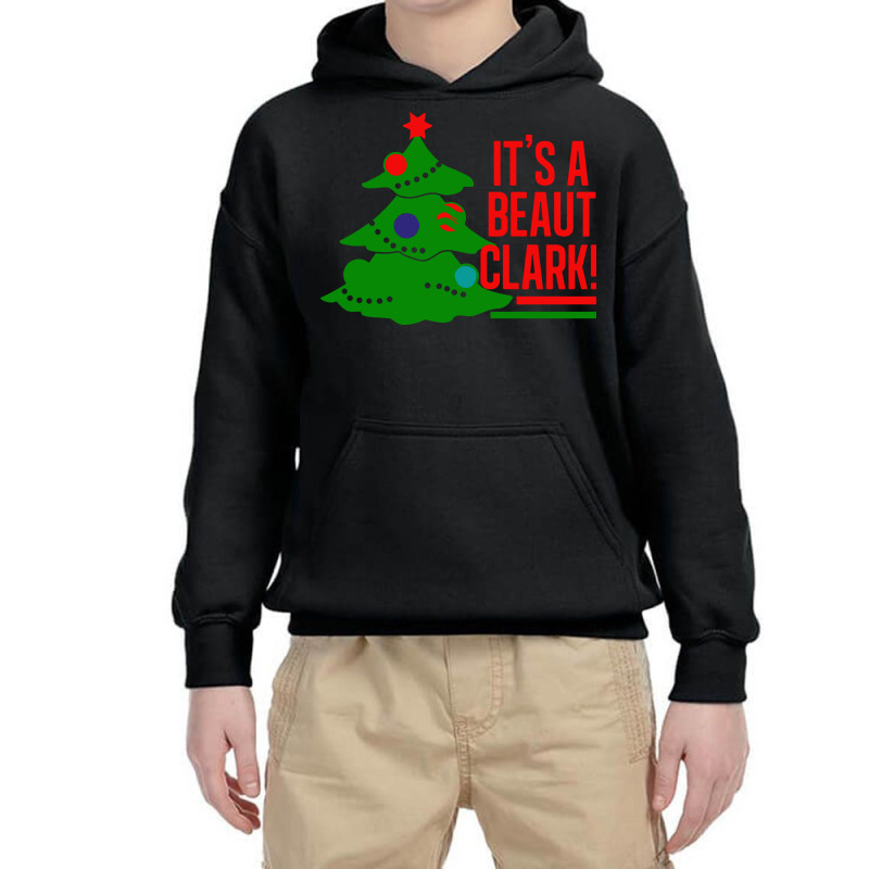 Beaut Clark Christmas Youth Hoodie by Vishaka | Artistshot