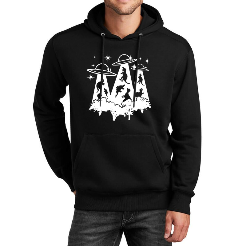 Dinosaur Alien Abduction Ufo T Rex Unisex Hoodie | Artistshot