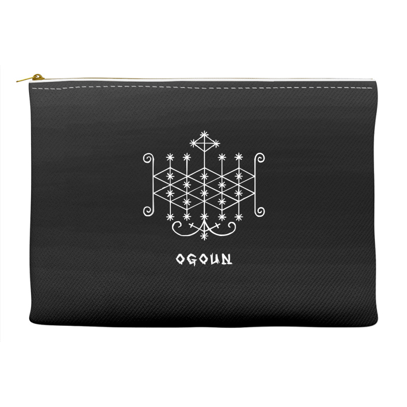 Ogun Veve Voodoo Warrior Loa Orisha Vodun T Shirt Accessory Pouches By ...