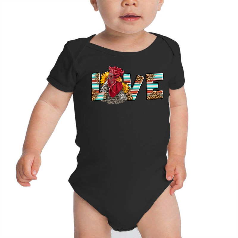 Love Rooster Head Baby Bodysuit by LillyAllenDesigns | Artistshot