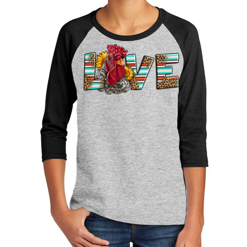 Love Rooster Head Youth 3/4 Sleeve by LillyAllenDesigns | Artistshot