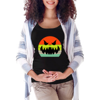 Vintage Scary Pumpkin Face Halloween Maternity Scoop Neck T-shirt | Artistshot