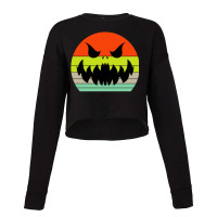 Vintage Scary Pumpkin Face Halloween Cropped Sweater | Artistshot