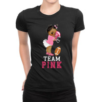 Ethnic Girl Football Player Team Pink Gender Reveals Ladies Fitted T-shirt | Artistshot