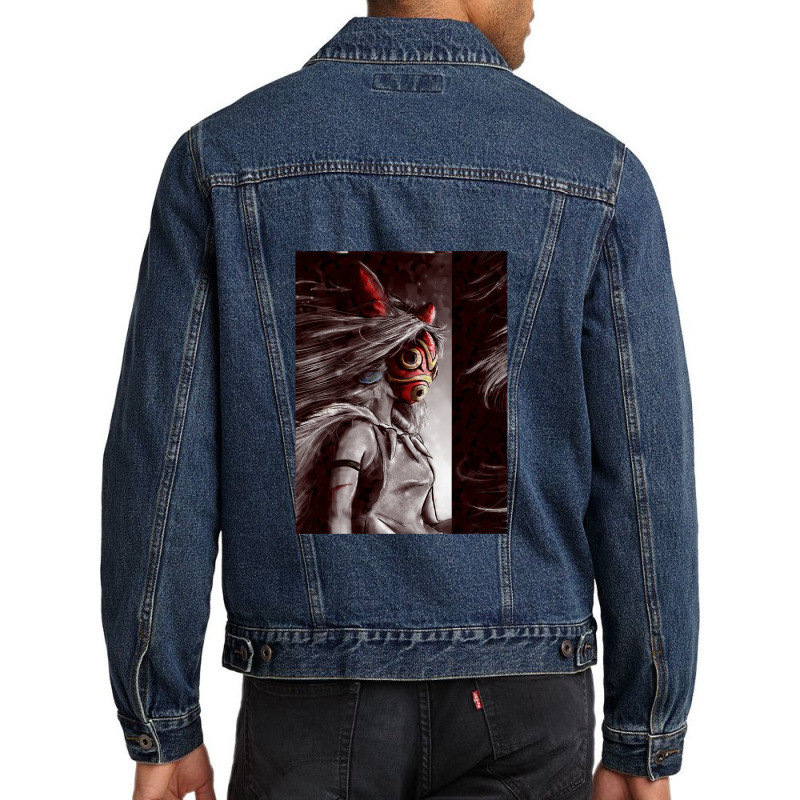 Mononoke Wolf Anime Tra Men Denim Jacket by jhonsonrames | Artistshot