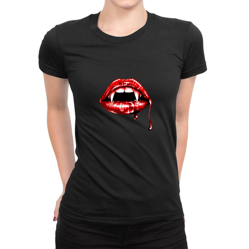 Vampire Bite Ladies Fitted T-Shirt by Neutrone | Artistshot