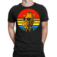 Giraffe Sunset Vector T-shirt | Artistshot