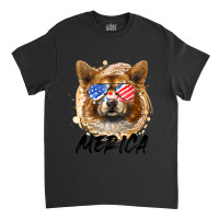 Corgi Dog 4th Of July Merica Men Women Usa American Flag 434 Welsh Cor Classic T-shirt | Artistshot