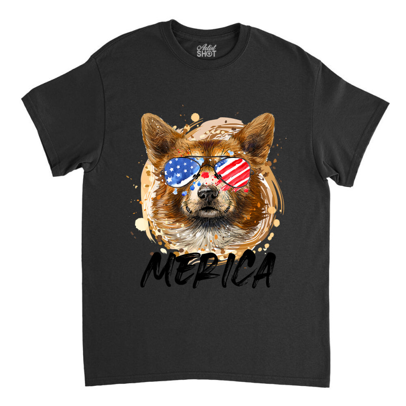 Corgi Dog 4th Of July Merica Men Women Usa American Flag 434 Welsh Cor Classic T-shirt by golferu | Artistshot