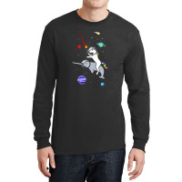 Unicorn Riding Narwhal In Space Long Sleeve Shirts | Artistshot