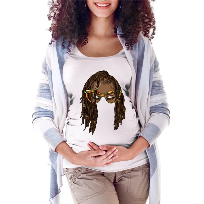 Afro Loc Woman Maternity Scoop Neck T-shirt by HRA Design Shop | Artistshot