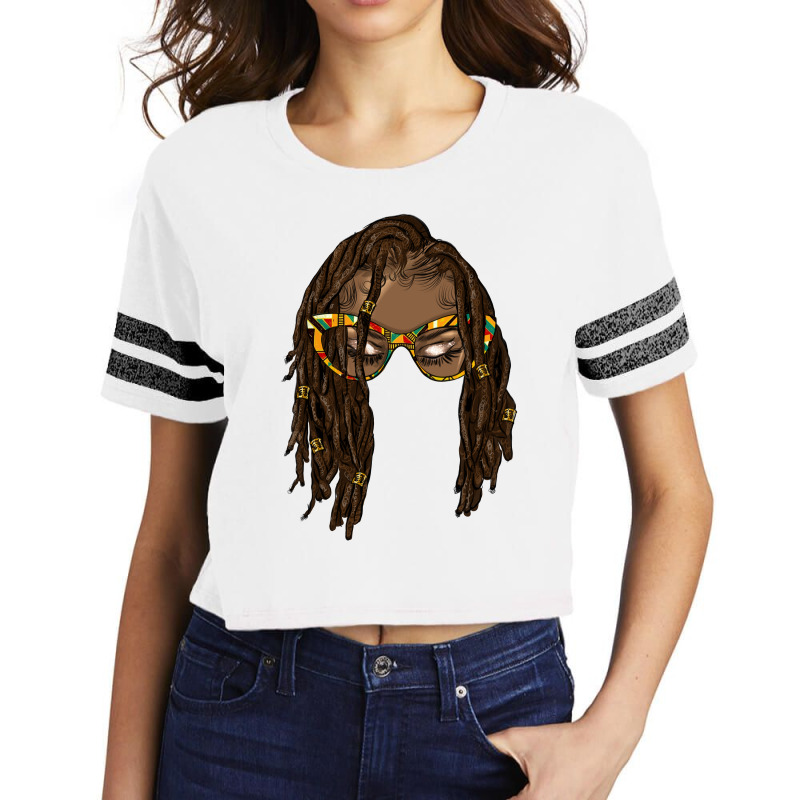 Afro Loc Woman Scorecard Crop Tee by HRA Design Shop | Artistshot