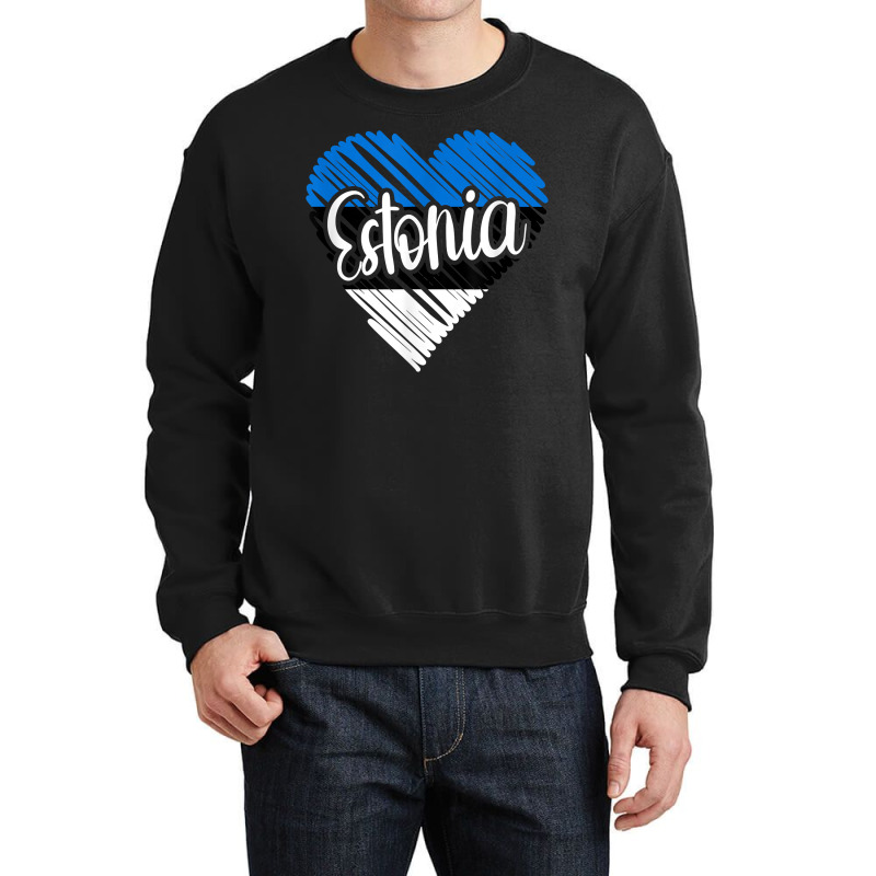 Estonia For Men Estonian Heart Flag For Women Estonia T Shirt Crewneck Sweatshirt | Artistshot