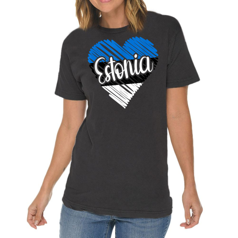 Estonia For Men Estonian Heart Flag For Women Estonia T Shirt Vintage T-shirt | Artistshot