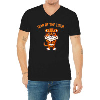 Tiger Zodiac V-neck Tee | Artistshot