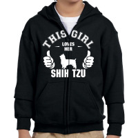 This Girl Loves Shih Tzu Youth Zipper Hoodie | Artistshot