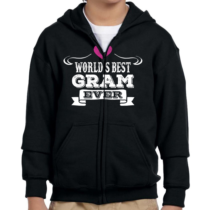 World's Best Gram Ever Youth Zipper Hoodie | Artistshot