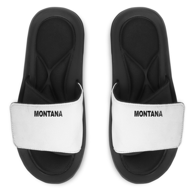 Vintage Montana Bold Black Text Mt Apparel T Shirt Slide Sandal | Artistshot