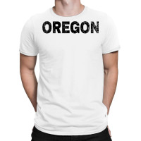 Vintage Oregon Bold Black Text Or Apparel T Shirt T-shirt | Artistshot