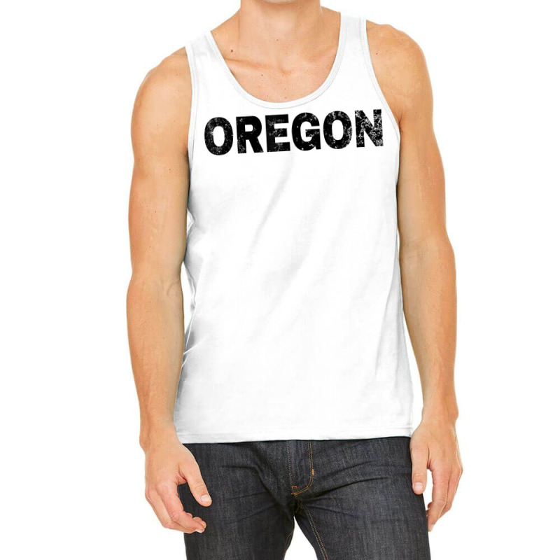 Vintage Oregon Bold Black Text Or Apparel T Shirt Tank Top | Artistshot