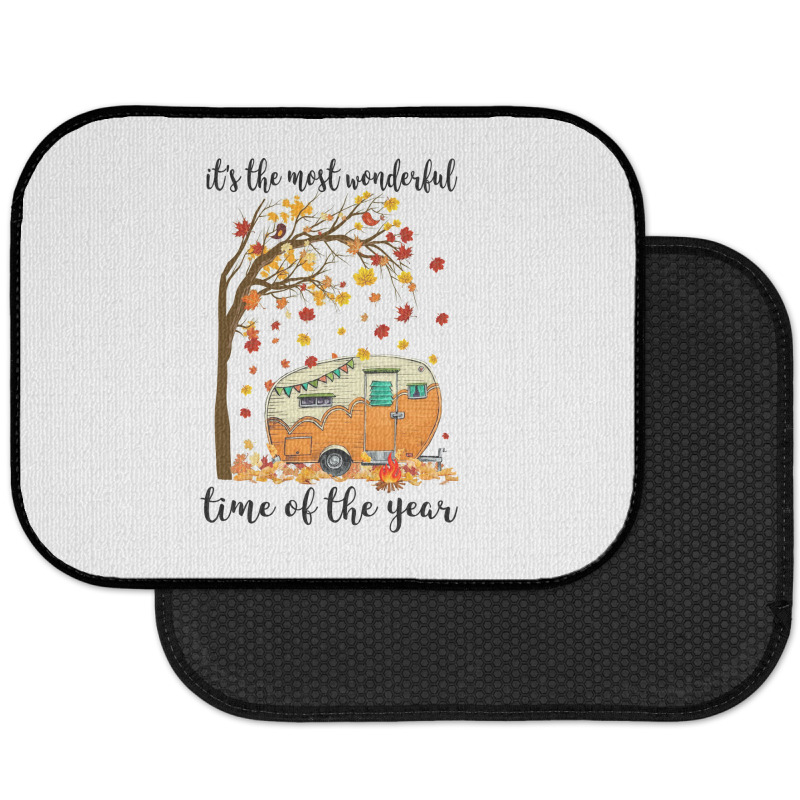 Camping Most Wonderful Time Of The Year Camper Campfire Rear Car Mat | Artistshot