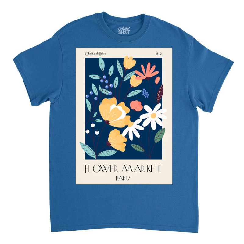 Flower Market Paris Classic T-shirt by Mabel L | Artistshot