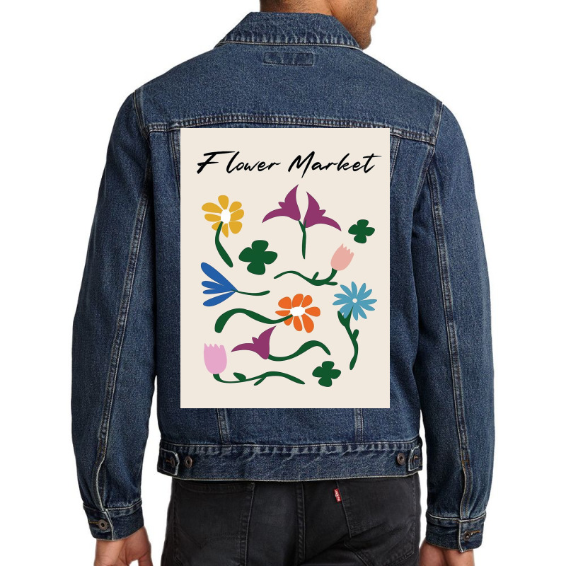 Flower Market Men Denim Jacket by Mabel L | Artistshot