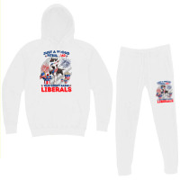 Pitbull Dog Just A Proud Pitbull Dad That Didnt Raise Liberals 4th Jul Hoodie & Jogger Set | Artistshot