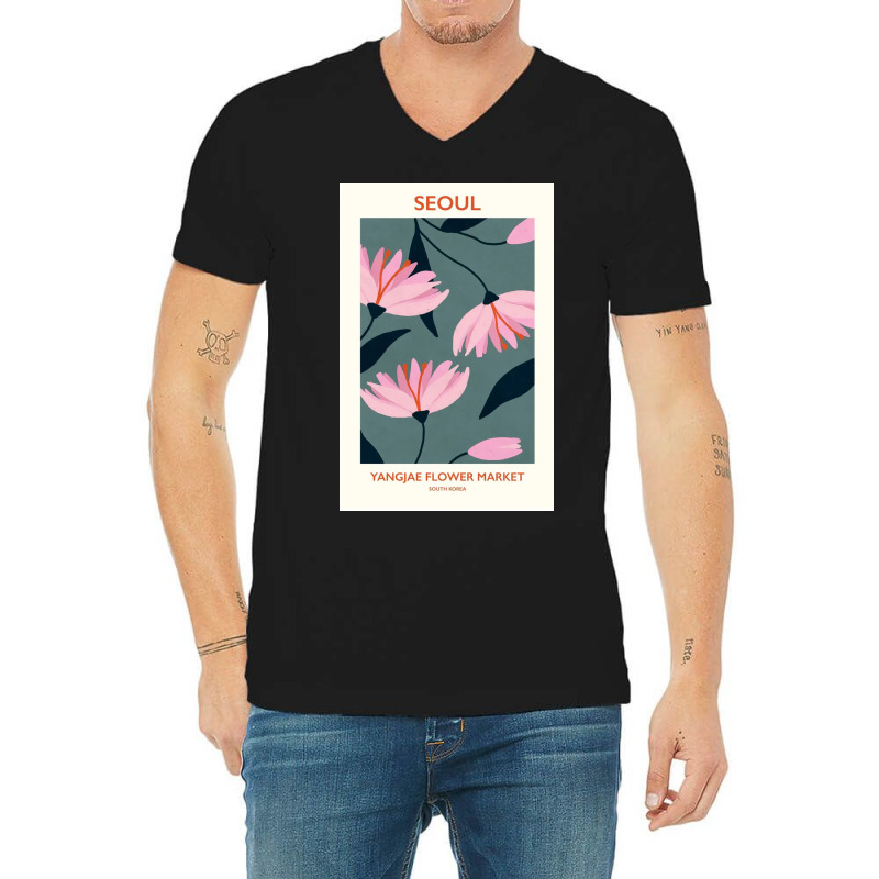 Seoul Flower Market V-Neck Tee by Kelly S | Artistshot