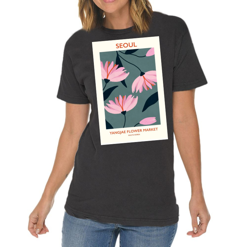 Seoul Flower Market Vintage T-Shirt by Kelly S | Artistshot