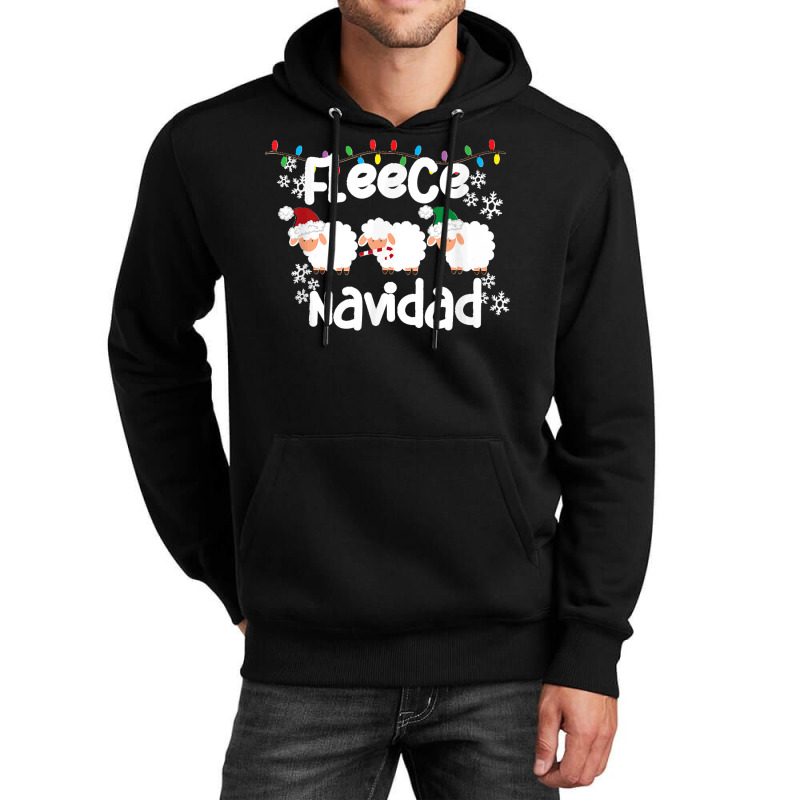 Fleece Navidad Feliz Funny Sheep Pun Christmas Holiday T Shirt Unisex Hoodie | Artistshot