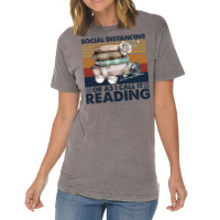 Book Reading Reader Social Distancing Or As I Call It Reading Vintage  Vintage T-shirt | Artistshot