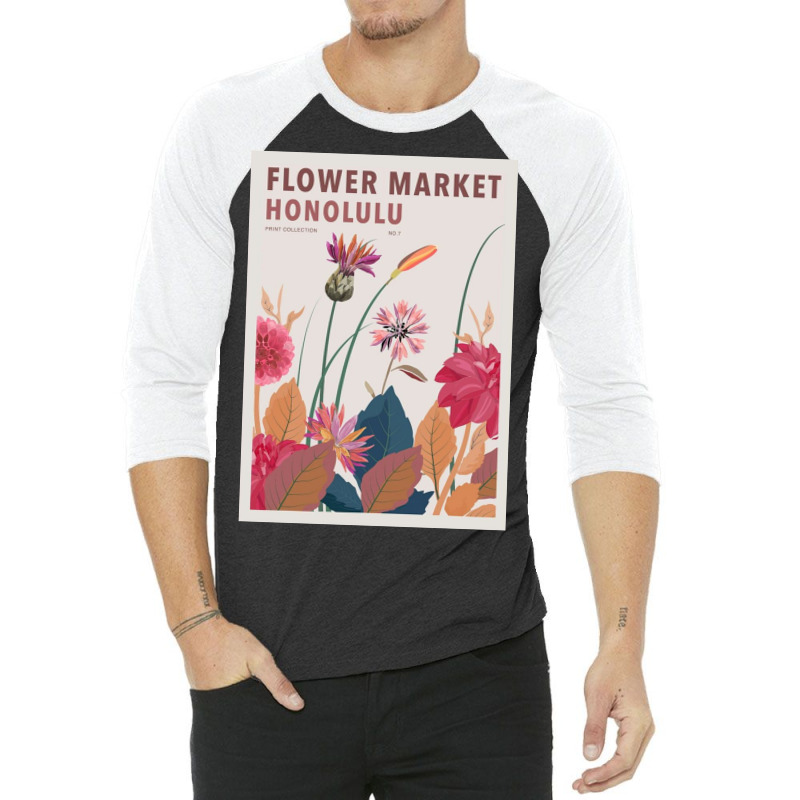 Flower Market Honohulu 3/4 Sleeve Shirt | Artistshot