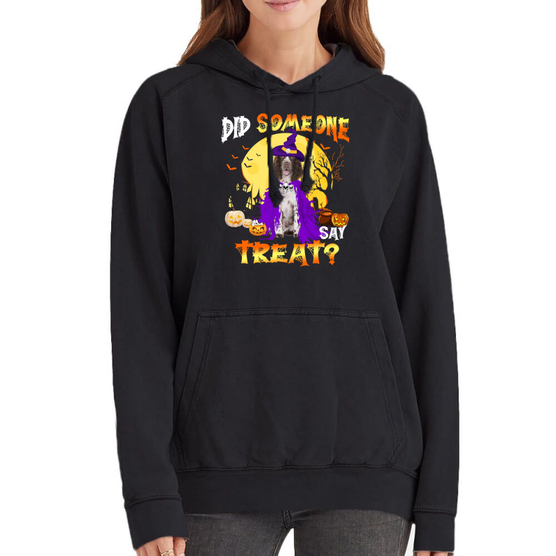 Dog Springer Spaniel Halloween Did Someone Say Treatpng 400 Paw Vintage Hoodie | Artistshot