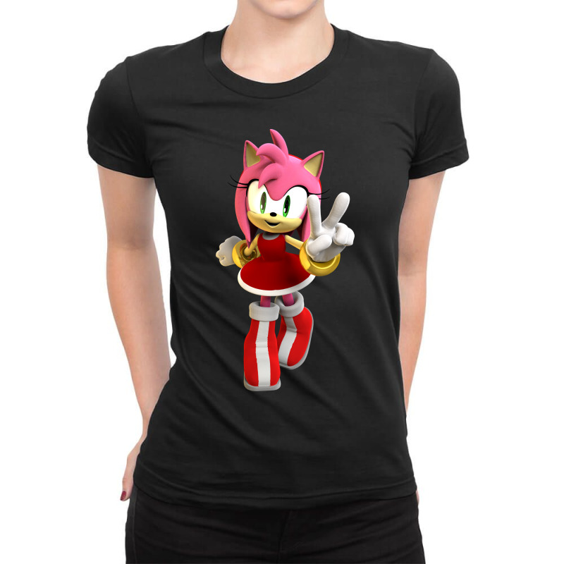 Amy Rose Standing Ladies Fitted T-Shirt by GeorgeDBoyd | Artistshot