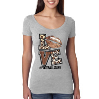 Football Football Love Funny Leopard Football Is Life Sporty 7 Footbal Women's Triblend Scoop T-shirt | Artistshot