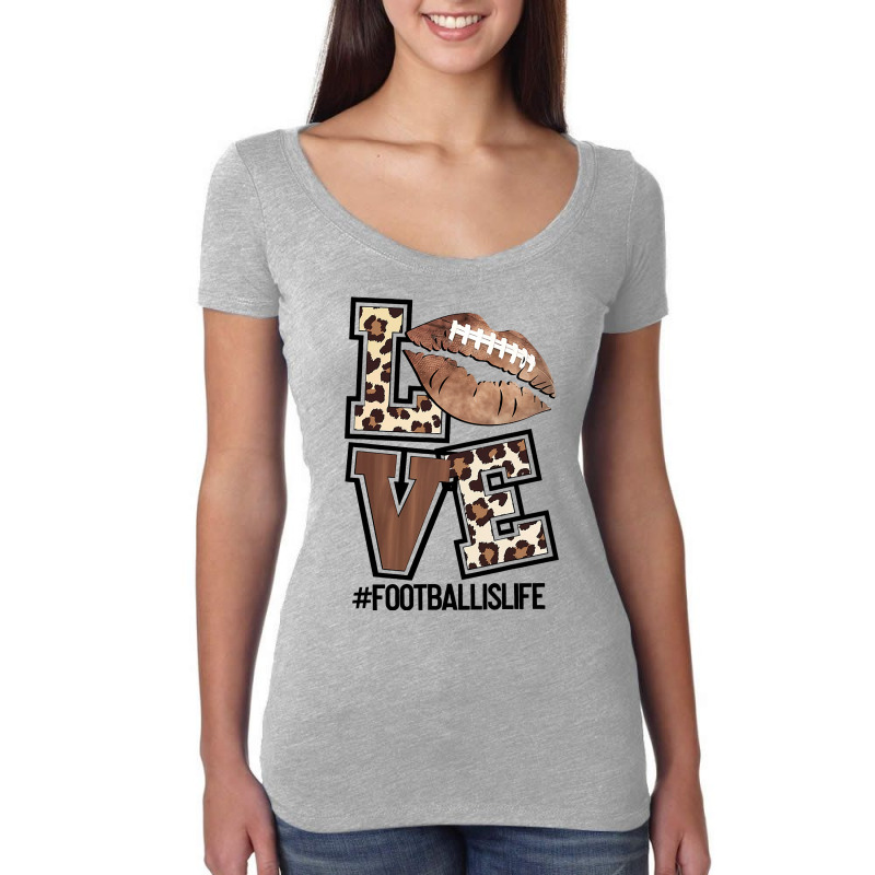 Football Football Love Funny Leopard Football Is Life Sporty 7 Footbal Women's Triblend Scoop T-shirt by golferu | Artistshot