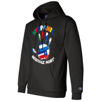 Womens Latin America Latino Pride Hand Hispanic Heritage Month V Neck Champion Hoodie | Artistshot