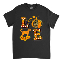 Dalmatian Dog Love Dalmatian Leopard Print Pumpkin Halloween Fall Seas Classic T-shirt | Artistshot