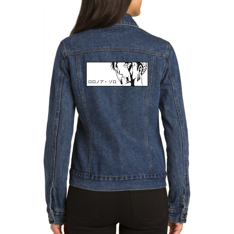 Roronoa Zoro Ladies Denim Jacket by gado gado | Artistshot