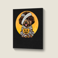 Poodle Dog Cute Halloween Costume Dog Lover Design 103 Portrait Canvas Print | Artistshot