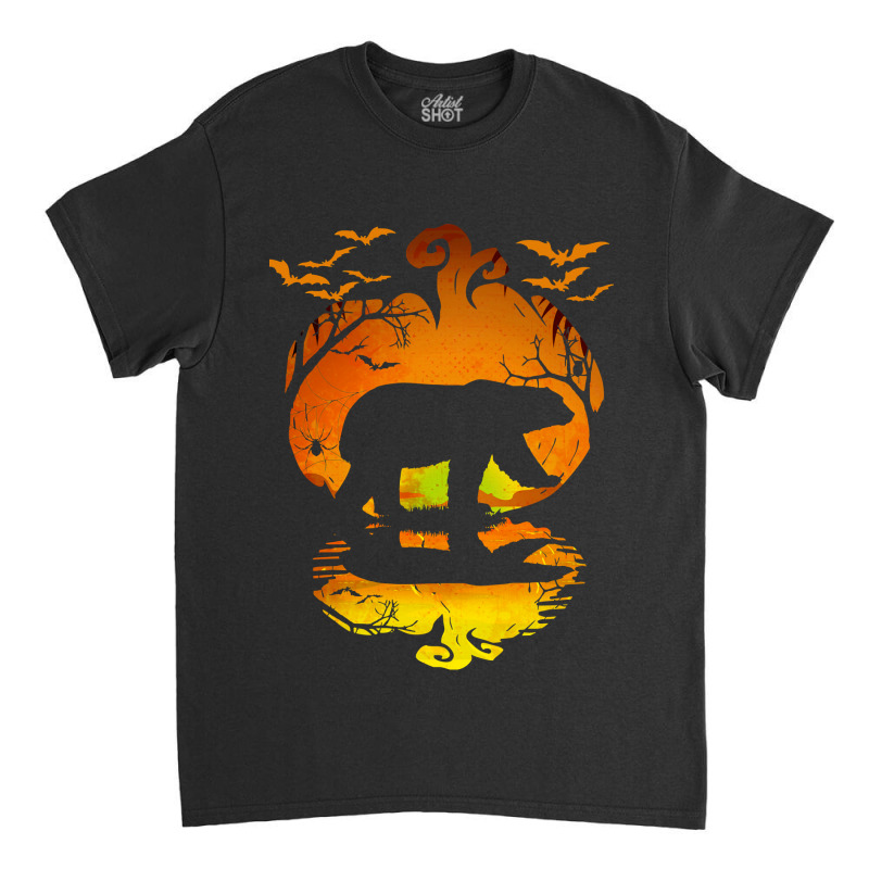 Bear Polar Bear Silhouette Pumpkin Halloween Costume 402 Polar Panda Classic T-shirt by permad | Artistshot