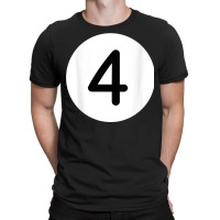 Purple Pool Ball Number Four Back Print T Shirt Billiards 4 T-shirt | Artistshot