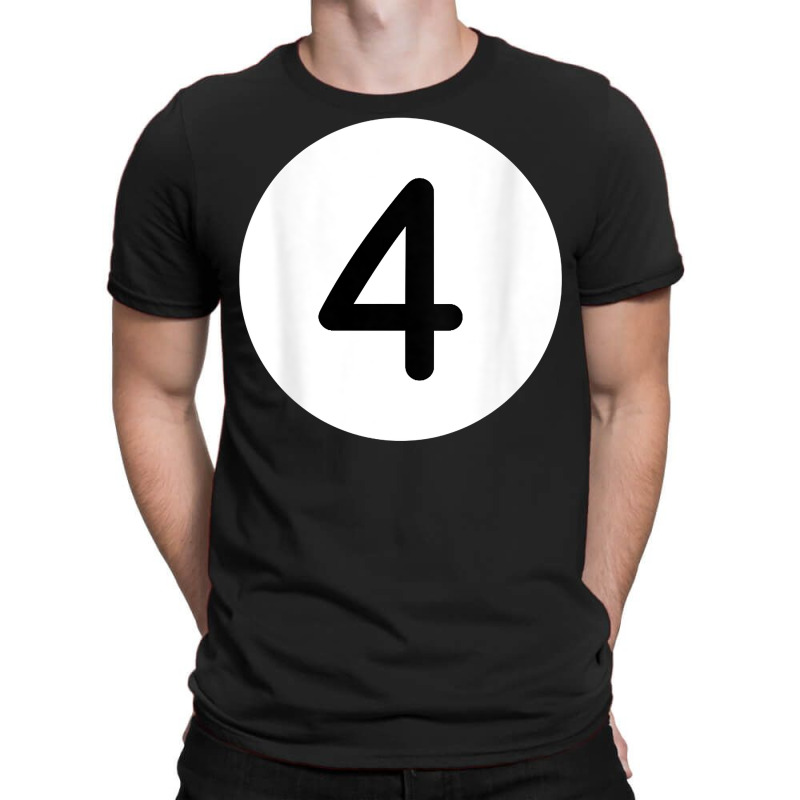 Purple Pool Ball Number Four Back Print T Shirt Billiards 4 T-shirt | Artistshot