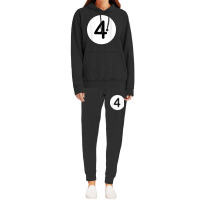 Purple Pool Ball Number Four Back Print T Shirt Billiards 4 Hoodie & Jogger Set | Artistshot