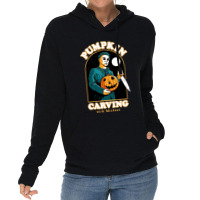 Halloween Pumpkin Carving Lightweight Hoodie | Artistshot