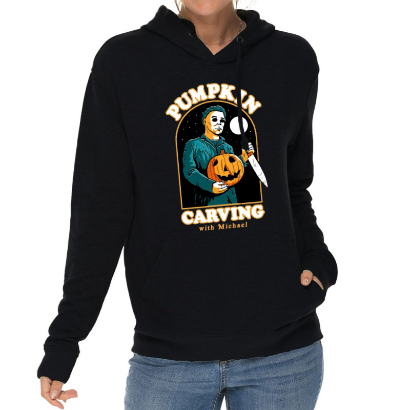 Halloween Pumpkin Carving Lightweight Hoodie | Artistshot