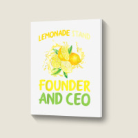 Lemonade Stand Founder And Ceo Lemon Juice Boss T Shirt Portrait Canvas Print | Artistshot