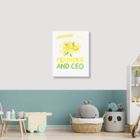 Lemonade Stand Founder And Ceo Lemon Juice Boss T Shirt Portrait Canvas Print | Artistshot